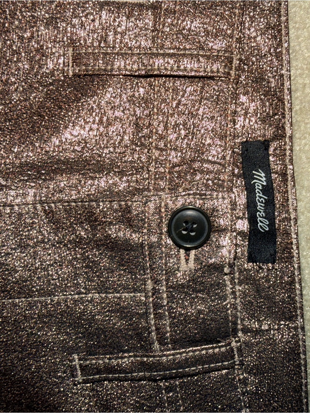 Madewell Slim Everett Wide Leg Shimmery Brown Pants. NWT. size 30